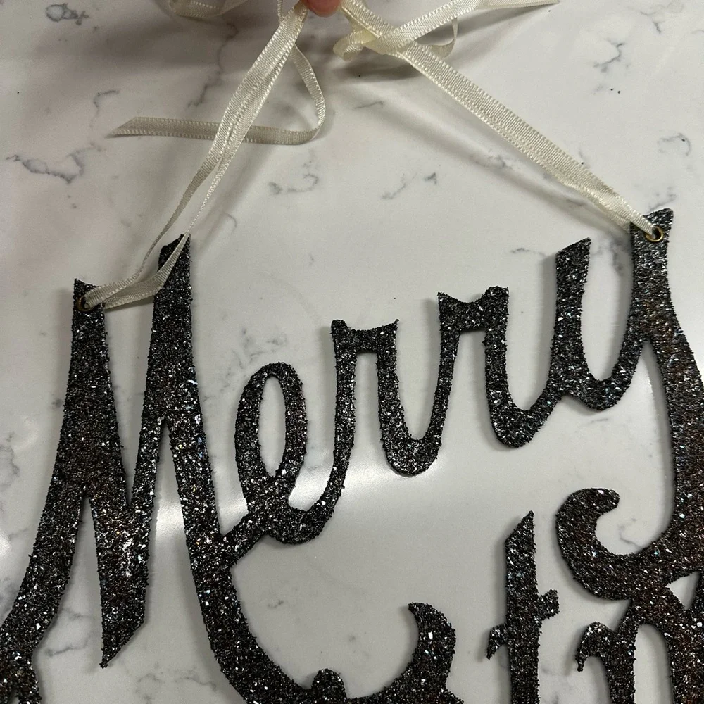 Pier 1 Holiday Sparkling Merry Christmas Sign